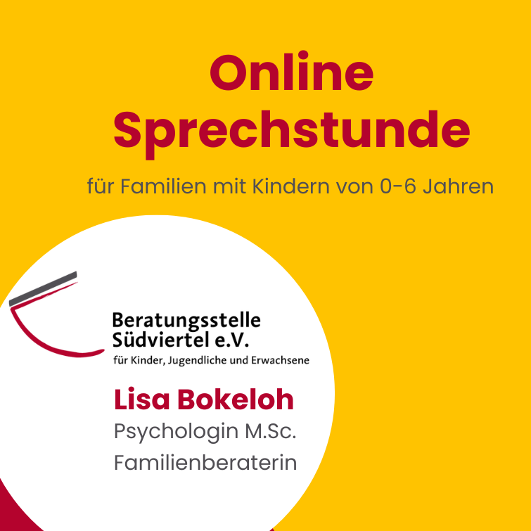 Online-Sprechstunde für Familien mit Kindern von 0-6 Jahren, Lisa Bokeloh, Familienberaterin.